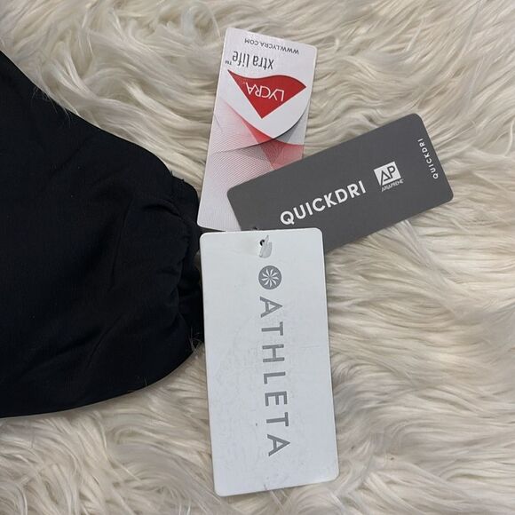 ✨Athleta Scoop Bikini Top in Black, NWT - Picture 4 of 9